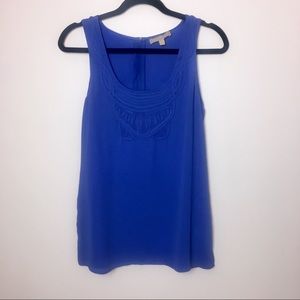 Banana Republic Blue Career Tank w/Exposed Zipper
